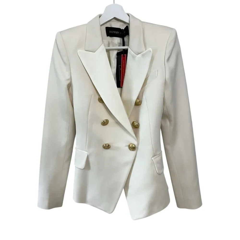 BALMAIN x H&M Collab Cream Blazer RARE - Picture 2 of 9